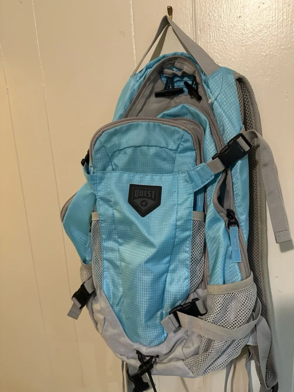 Quest light blue and Gray hiking Daypack